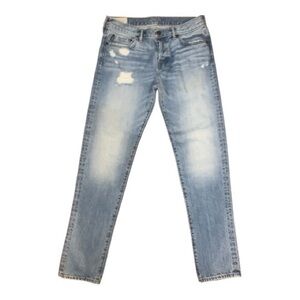Vintage Abercrombie & Fitch Classic Taper Distressed Light Blue Jeans 32x32